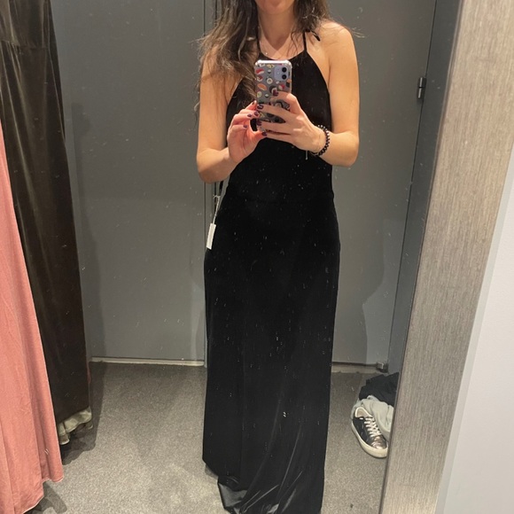 Amsale ( Indira style) Moss Velvet Gown - Picture 3 of 4